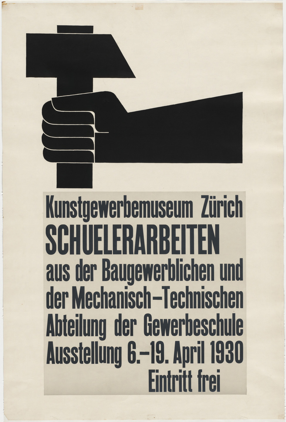 Ernst Keller. Kunstgewerbemuseum Zürich, Schuelerarbeiten aus der Baugewerblichen und der Mechanisch-Technischen Abteilung der Gewerbeschule. 1930