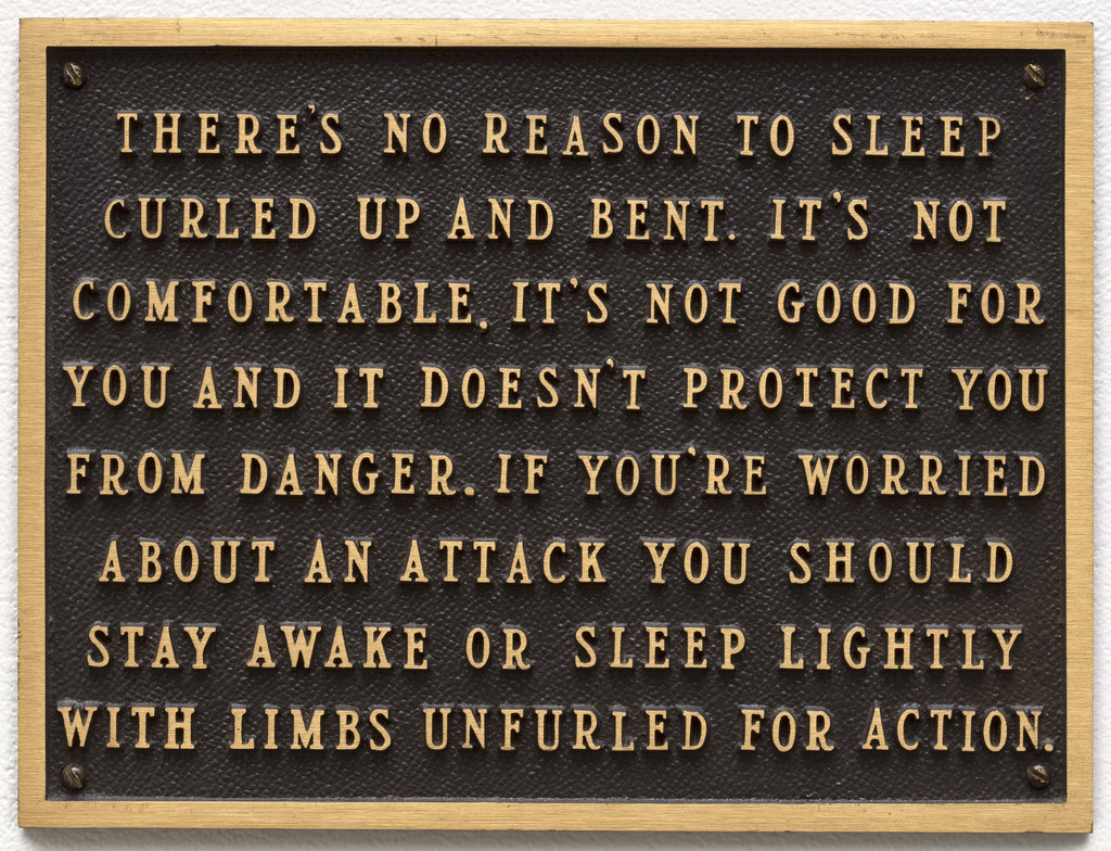 Living: There's no reason to sleep curled up..., Jenny Holzer, 1980-82
