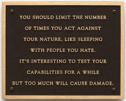 Jenny Holzer. Living: You should limit the number of times... 1980-82