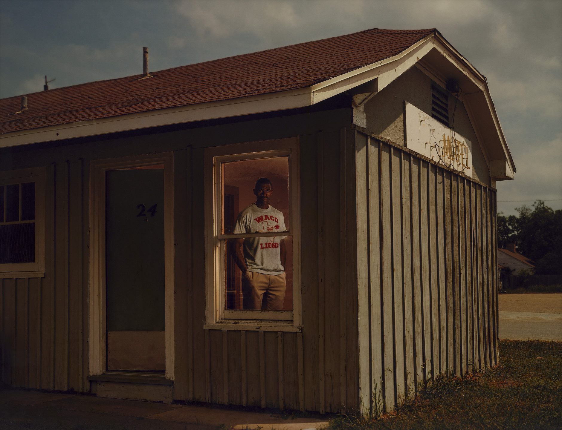 Taryn Simon. Calvin Washington. C&amp;E Motel, Room no. 24, Waco, Texas. Where an Informant Claimed to Have Heard Washington Confess. Served 13 years of a Life Sentence for Murder from the series The Innocents. 2002