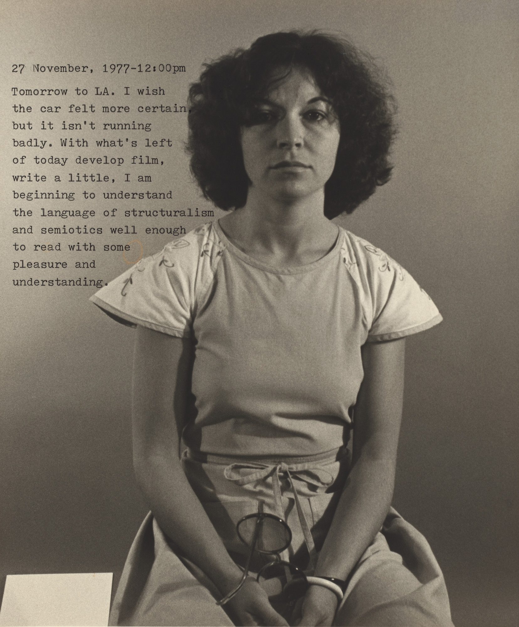 Donna-Lee Phillips. Fragments from a Visual Journal (27 November, 1977–12:00 pm)