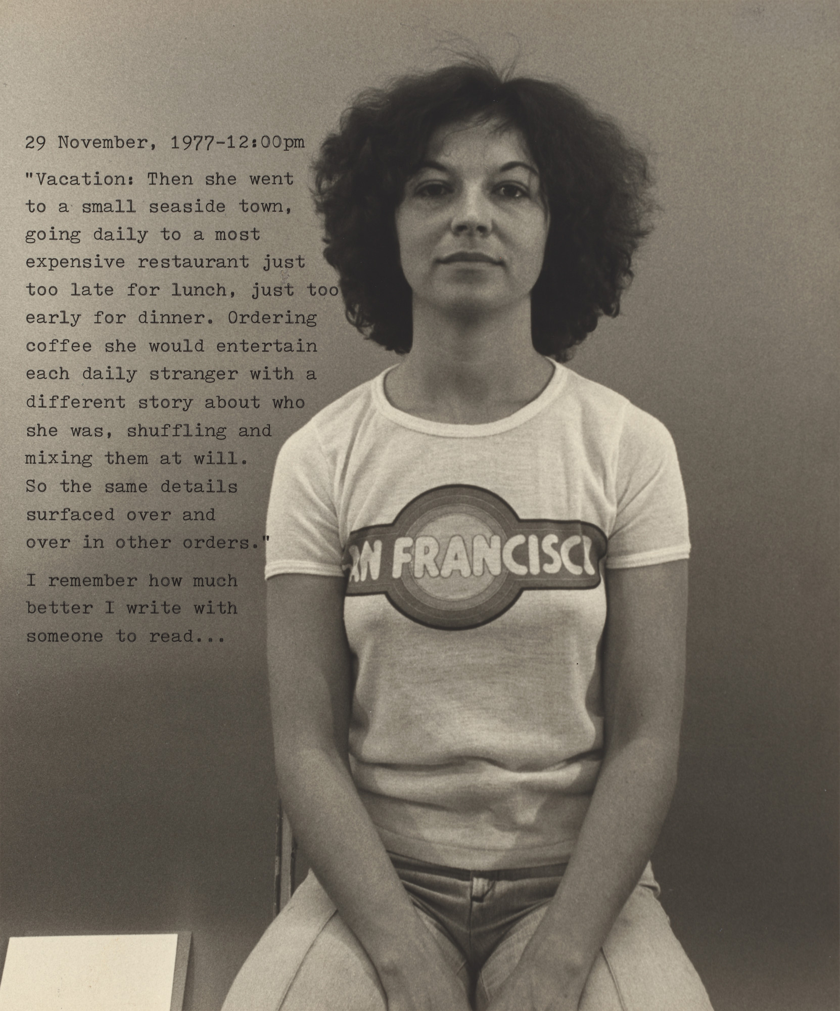 Donna-Lee Phillips. Fragments from a Visual Journal (29 November, 1977–12:00 pm)