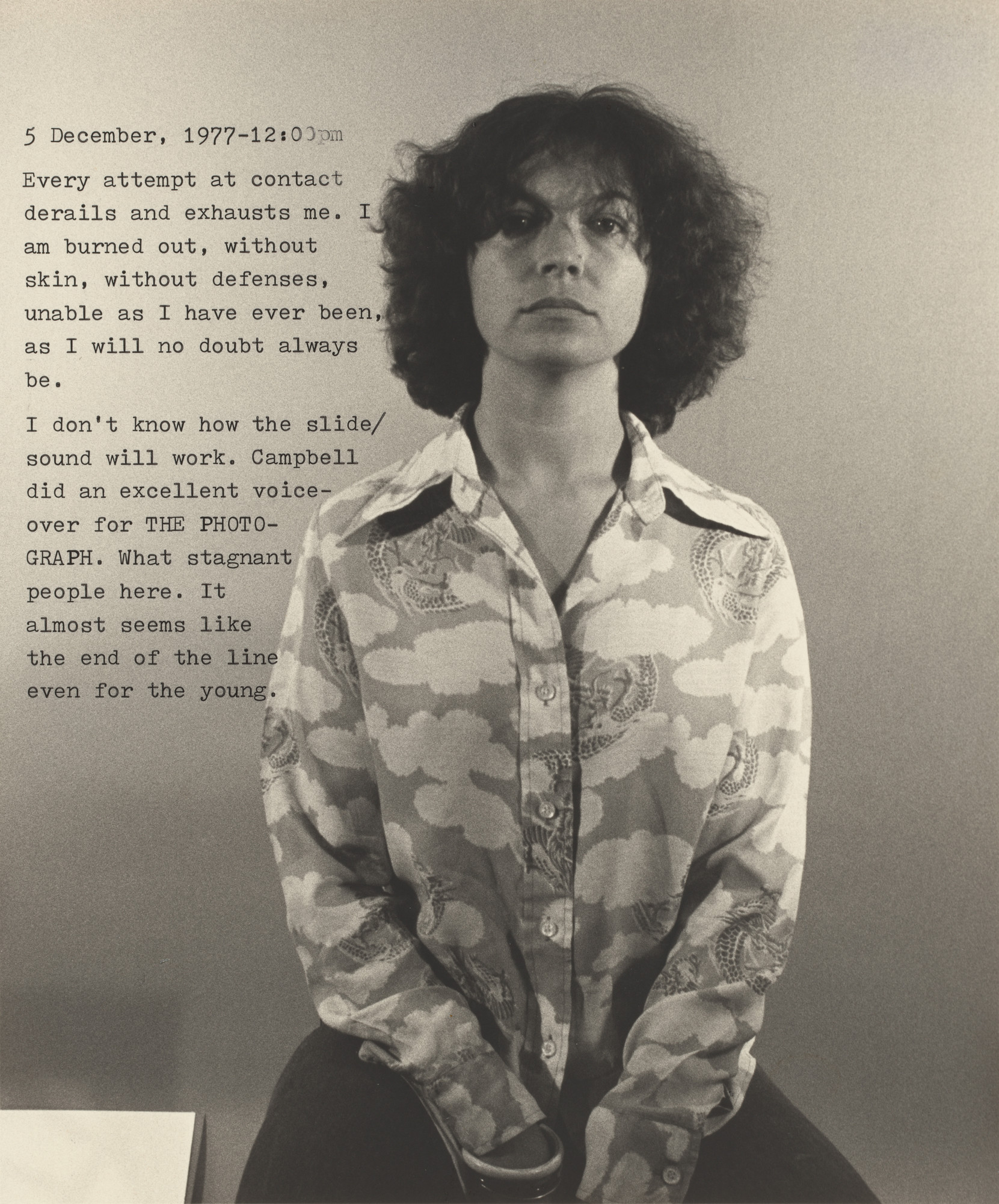 Donna-Lee Phillips. Fragments from a Visual Journal (5 December, 1977–12:00 pm)