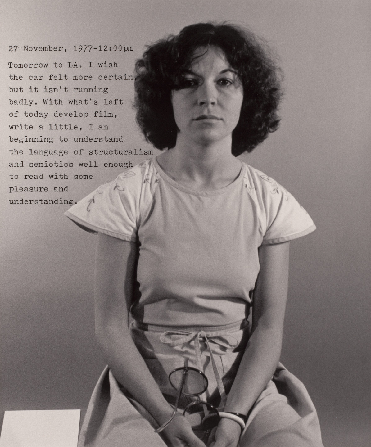 Donna-Lee Phillips. Fragments from a Visual Journal (27 November, 1977–12:00 pm). 1977