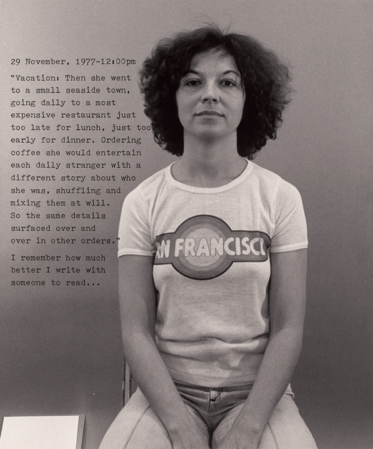 Donna-Lee Phillips. Fragments from a Visual Journal (29 November, 1977–12:00 pm). 1977