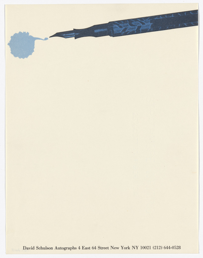 David Schulson letterhead