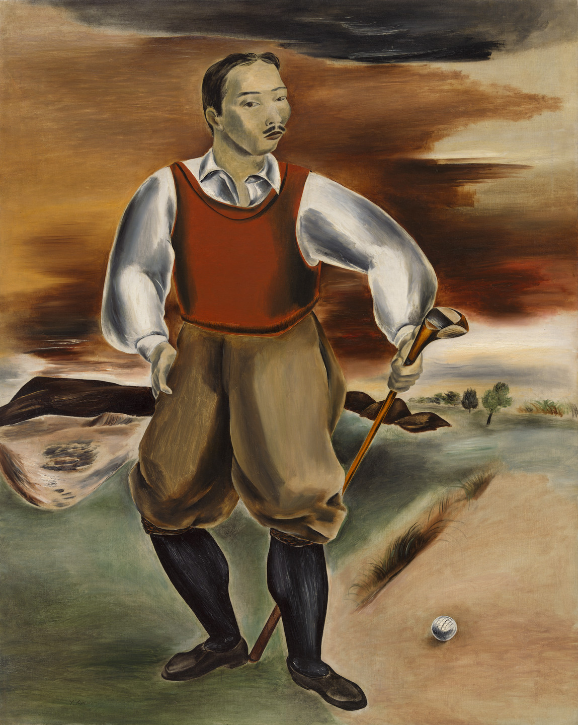 Yasuo Kuniyoshi. Self-Portrait as a Golf Player. 1927