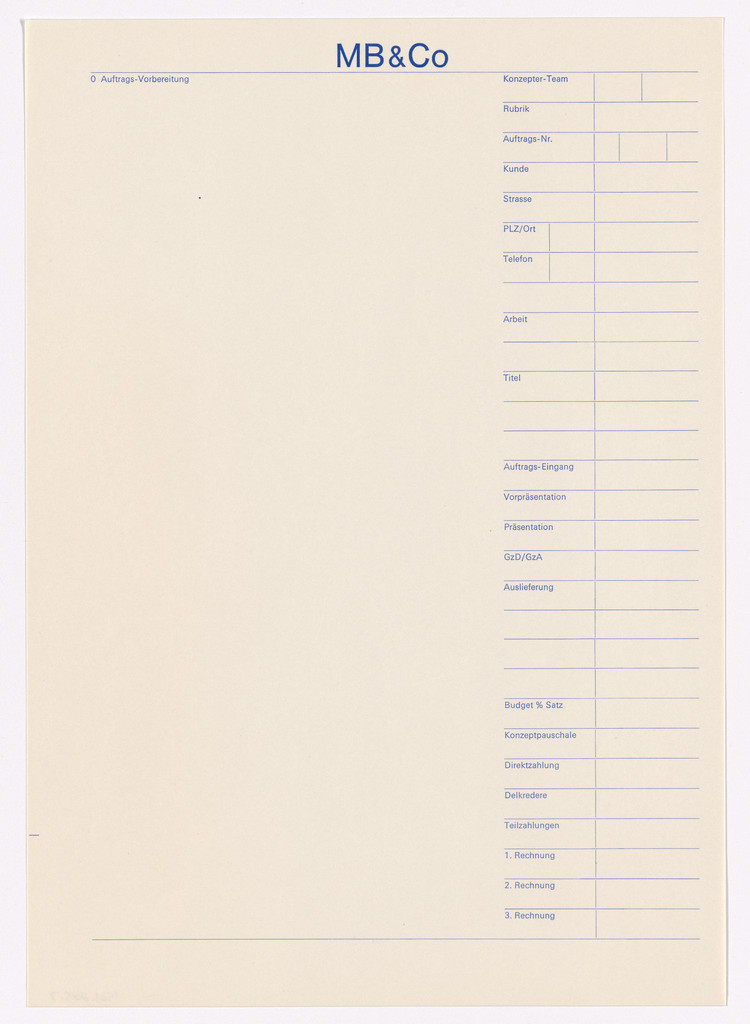 Josef Müller-Brockmann & Co. stationery