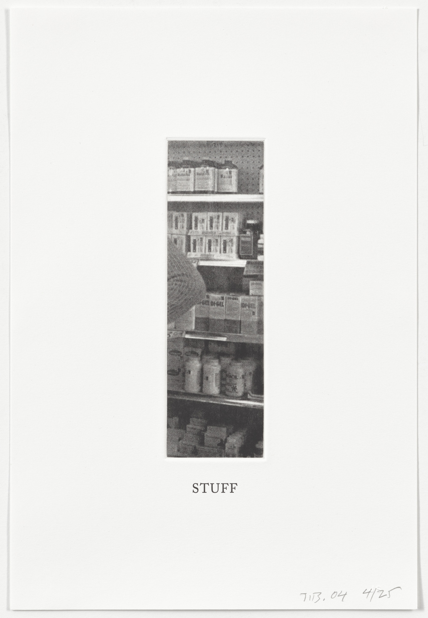 John Baldessari. Stuff from Some Narrow Views: (Either Tall or Wide)