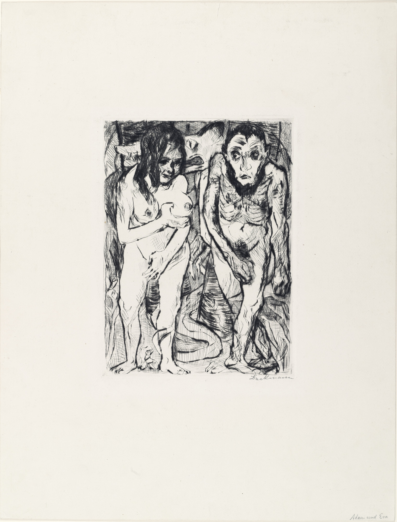 Max Beckmann. Adam and Eve (Adam und Eva)
