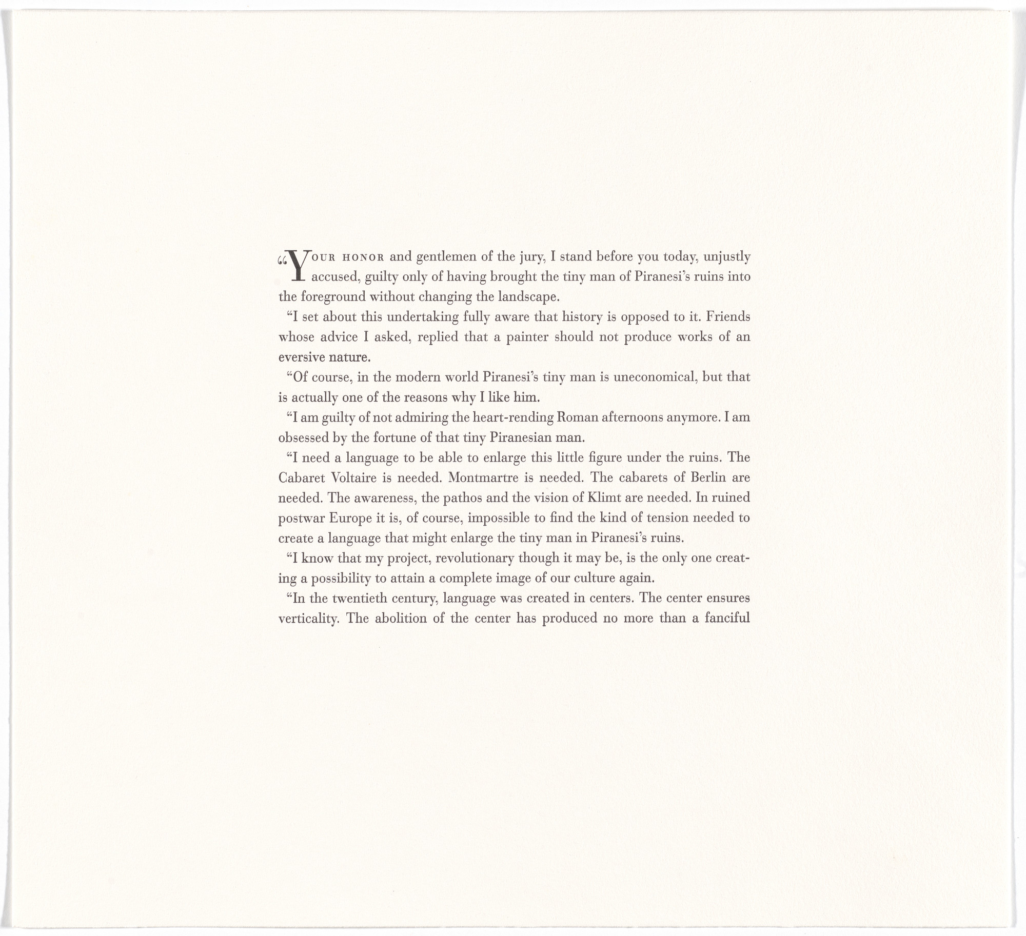 Jannis Kounellis. Untitled from 1999