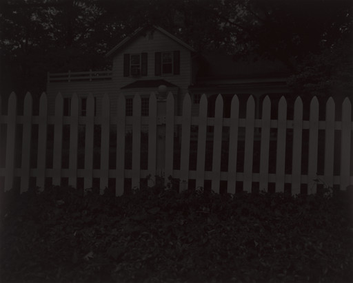 Dawoud Bey. Untitled # 1 (Picket Fence and Farmhouse) from the series Night Coming Tenderly, Black. 2017