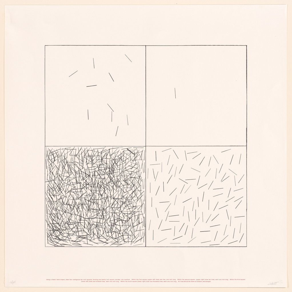 Untitled from Work from Instructions, Сол Ле Витт, 1971