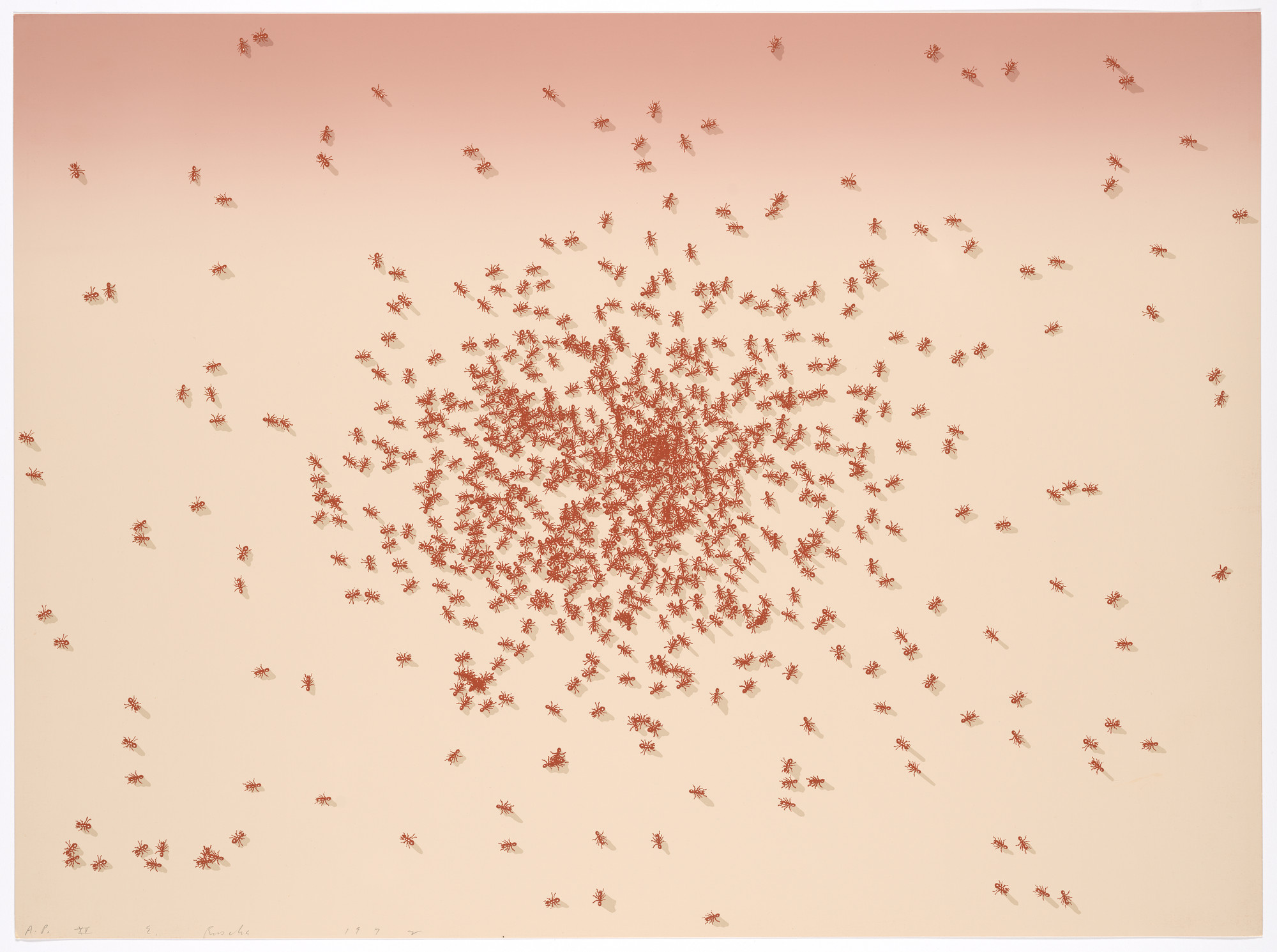 Edward Ruscha. Swarm of Red Ants from Insects