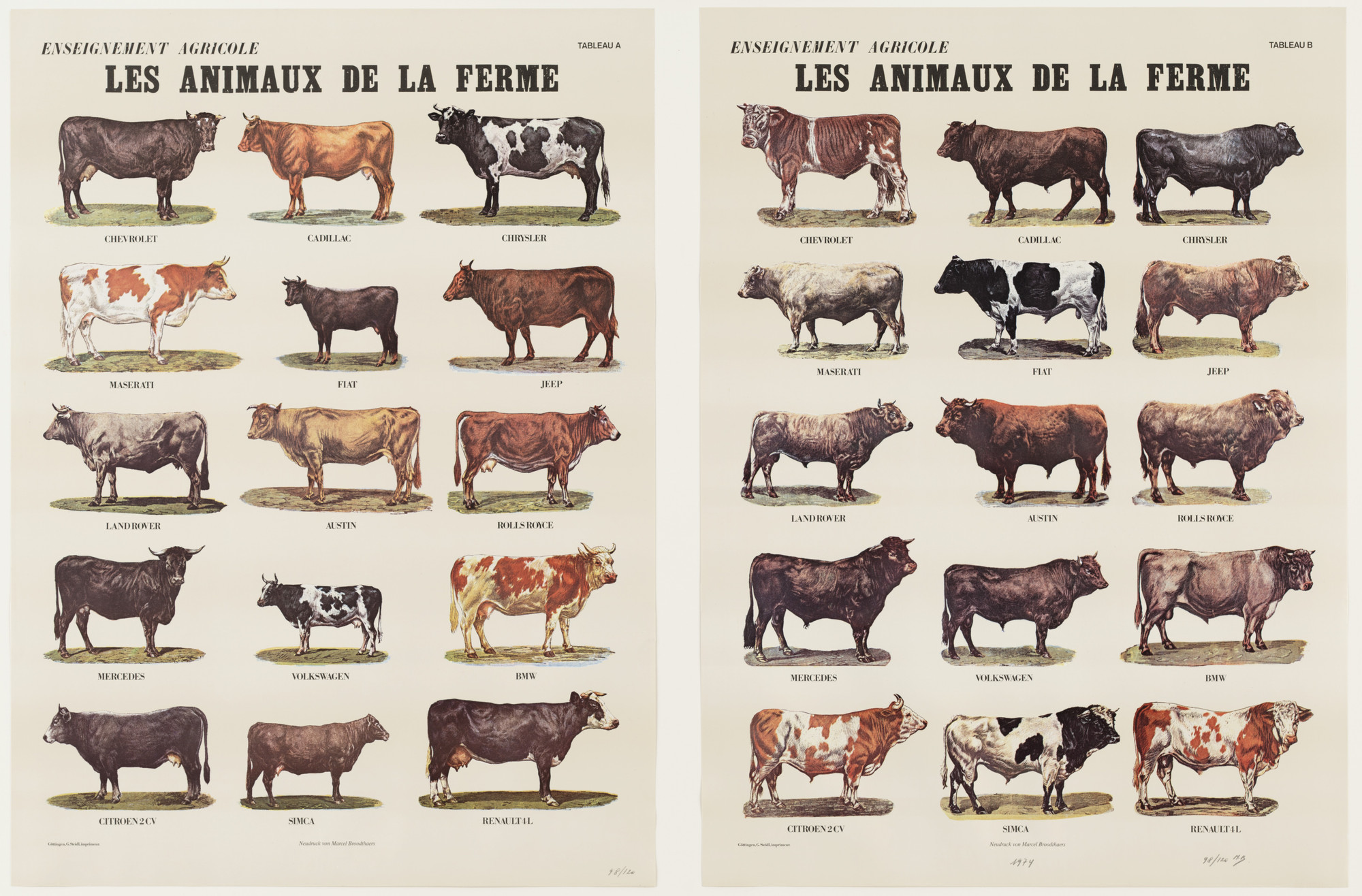 Marcel Broodthaers The Farm Animals Les Animaux De La Ferme 1974 Moma Marcel Broodthaers The Farm Animals Les Animaux De La Ferme 1974 Moma
