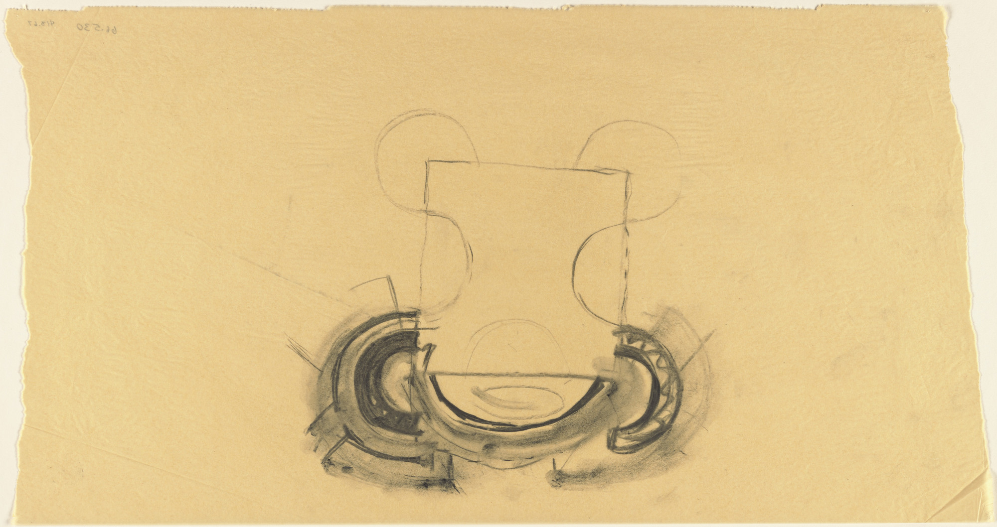 Louis I. Kahn. Sher-e-Bangla Nagar, Capital of Bangladesh, Dhaka, Bangladesh, Prayer Hall: plan sketch. 1965