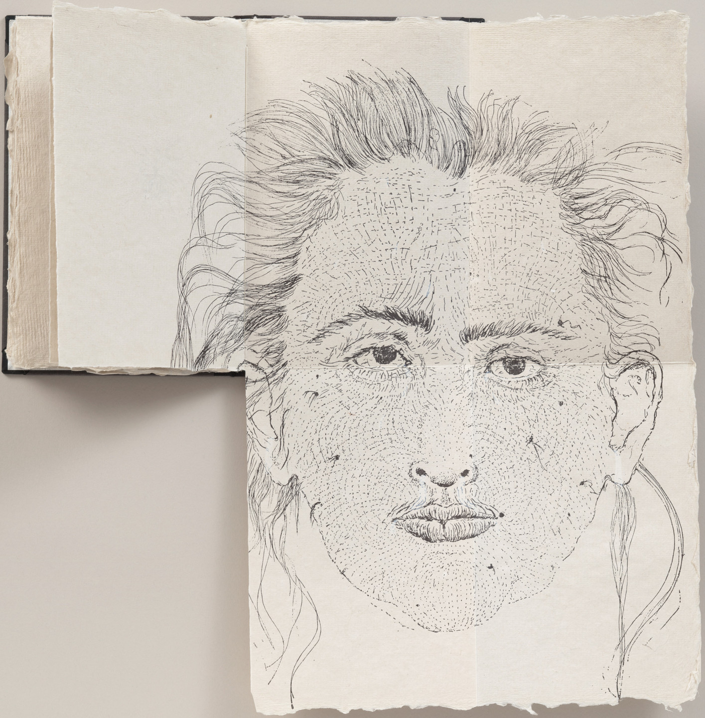 Kiki Smith. Fold-out plate (folios 15 verso and 16) from Fountainhead. 1991
