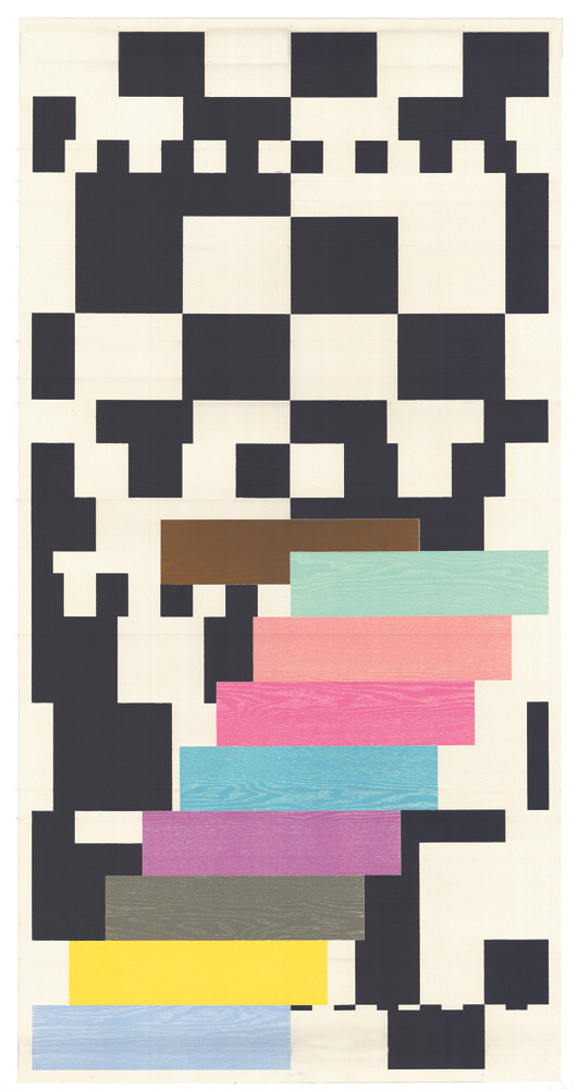 Brown with White and Black Vertical Grain from the series Step by Step