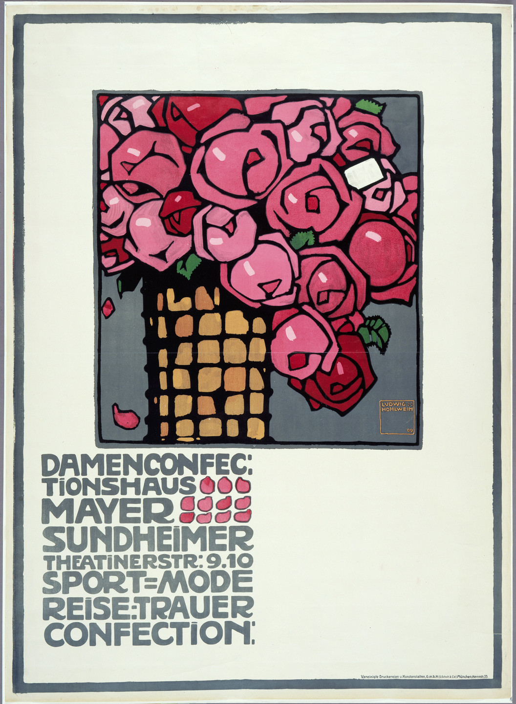 Ludwig Hohlwein. Damenconfectionhaus, Mayer Sundheimer. 1909