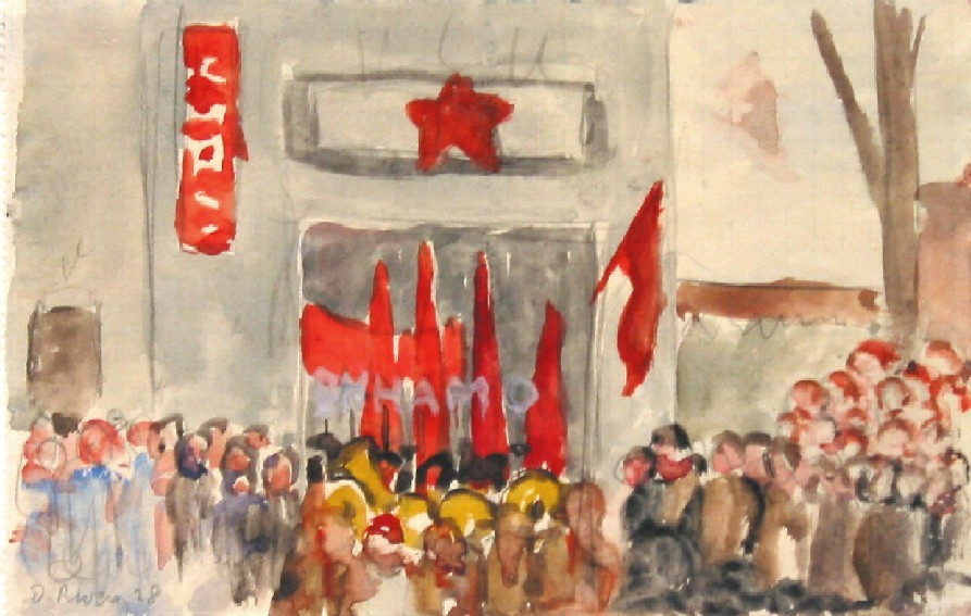 Diego Rivera. May Day, Moscow. 1928