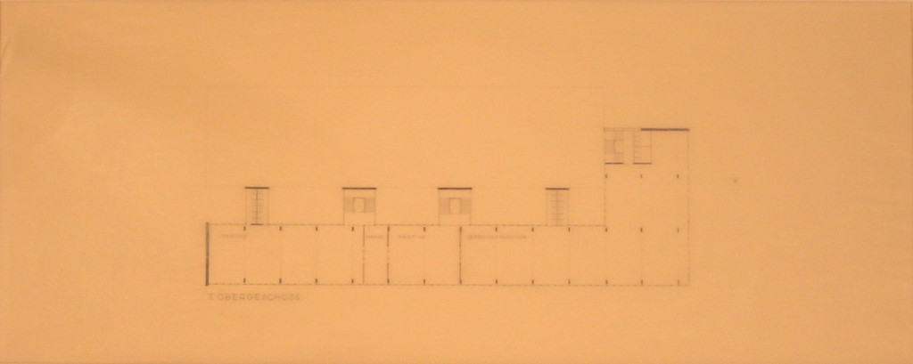 Bank and Office Building, project, Stuttgart, Germany, Plan of upper floor