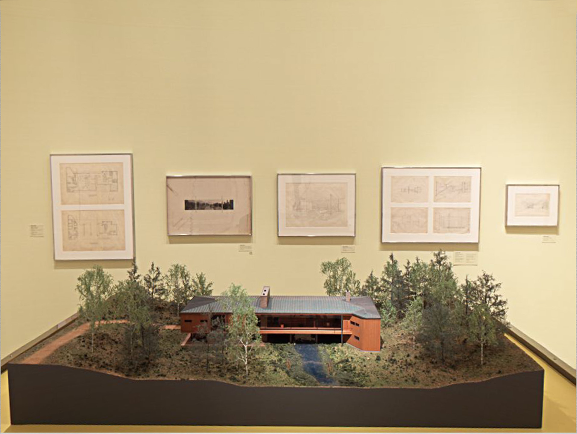 Ludwig Mies van der Rohe. Resor House Project, Jackson Hole, Wyoming, Landscape model. 1937-38