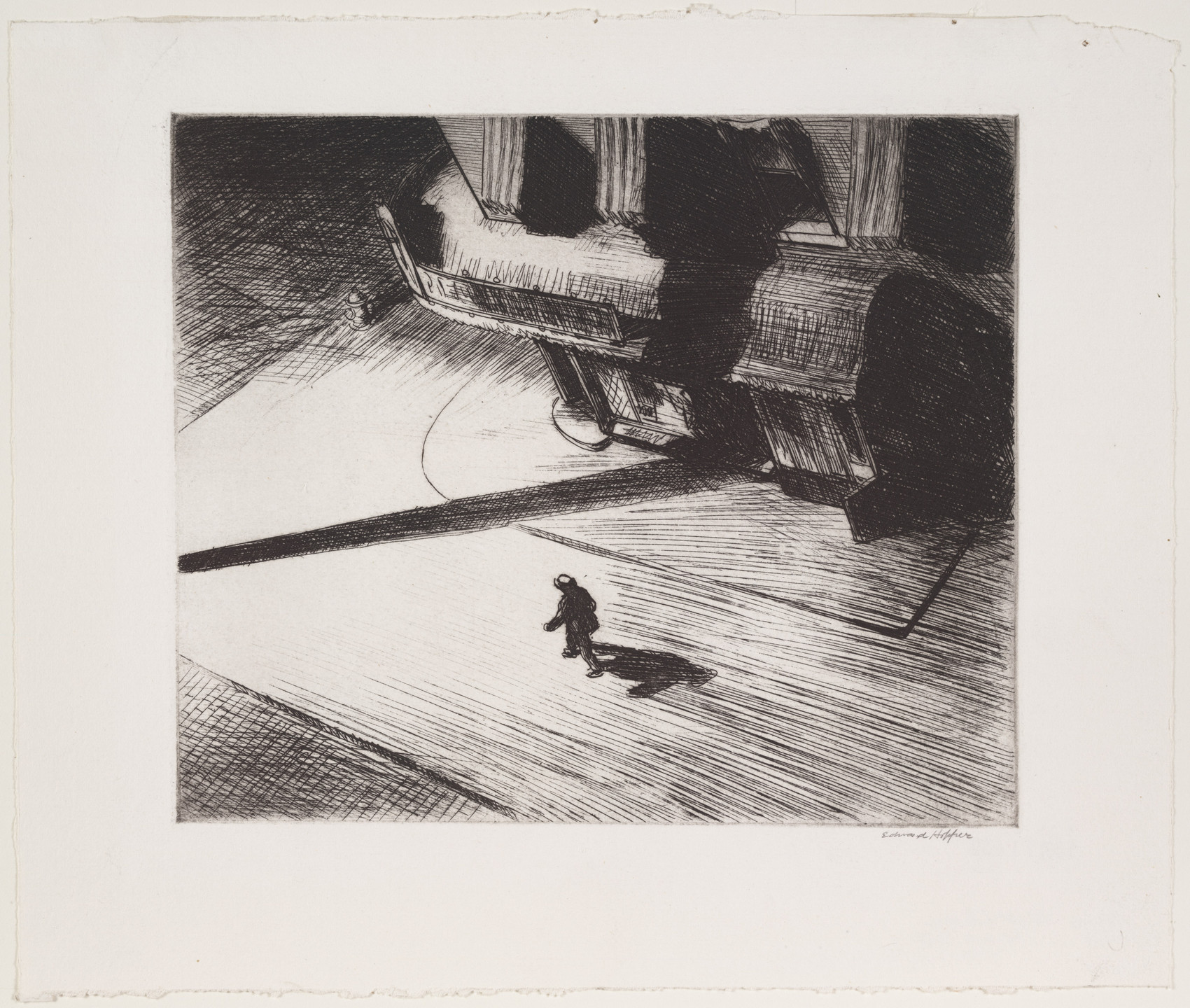 Edward Hopper. Night Shadows. 1921, published December 1924