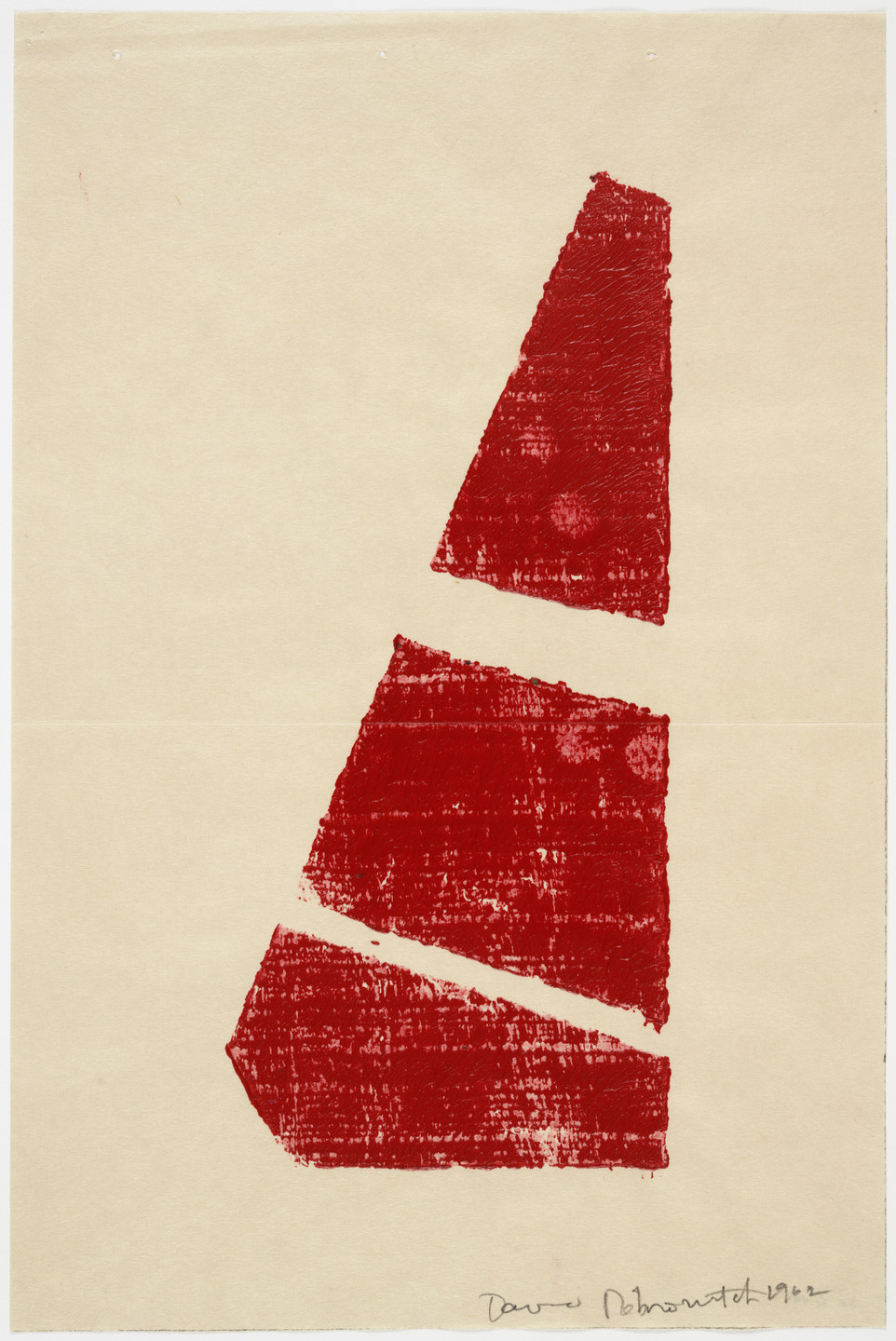 David Rabinowitch. Untitled (DR62-44) from Carved Woodblock Monotypes. 1962