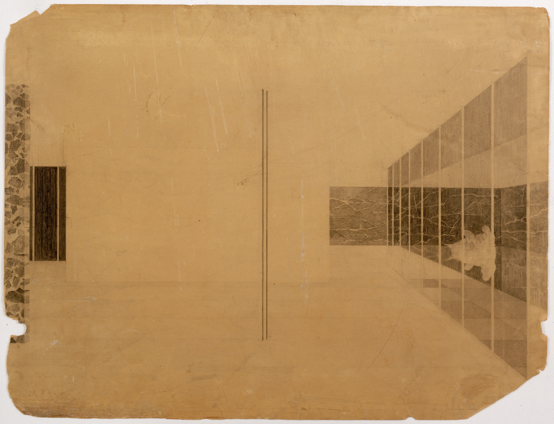 tøjlerne Vanding Milliard Ludwig Mies van der Rohe. German Pavilion, International Exposition,  Barcelona, Spain (Interior perspective). c. 1928-29 | MoMA