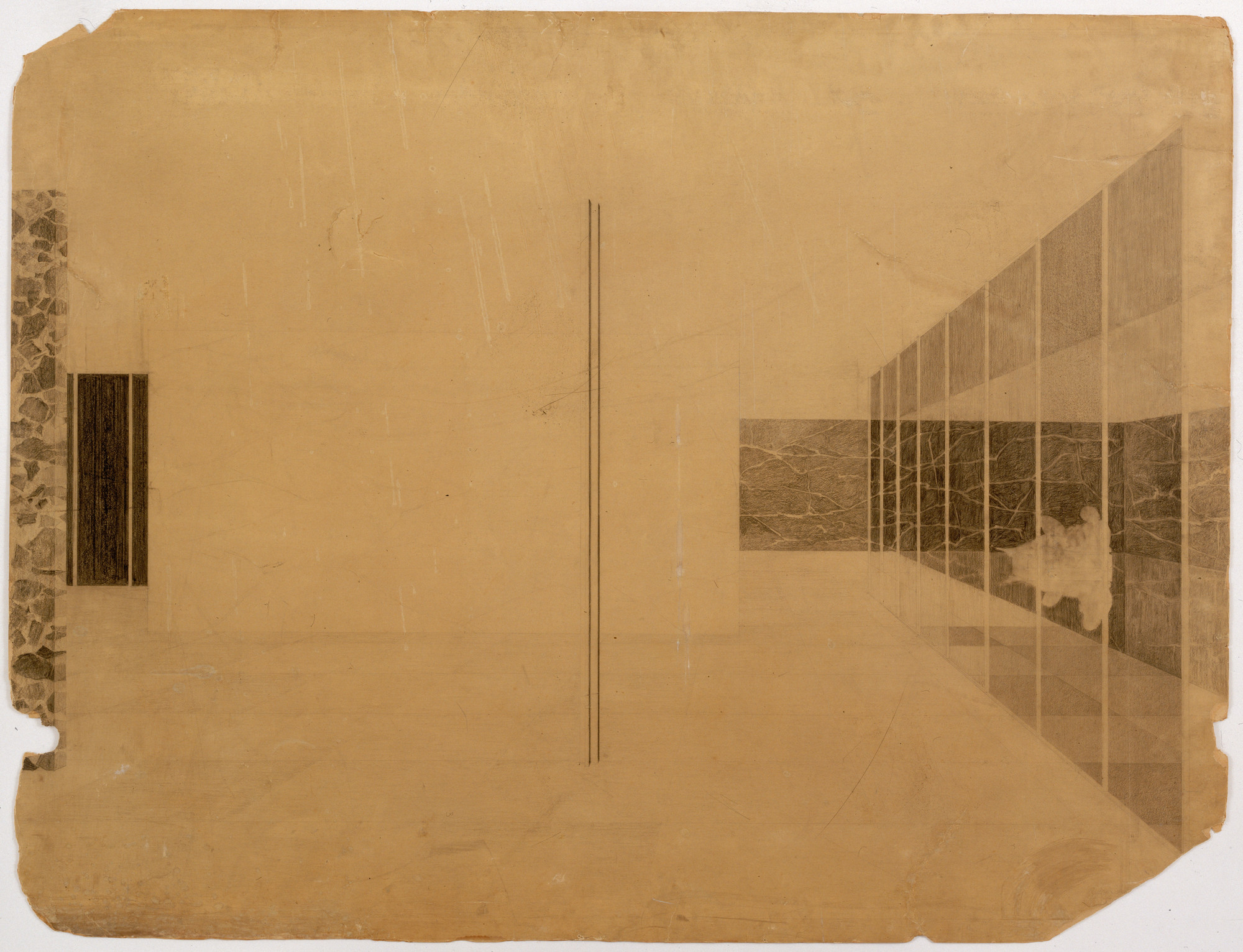 Ludwig Mies van Rohe. Pavilion, International Exposition, Barcelona, (Interior c. 1928-29 | MoMA