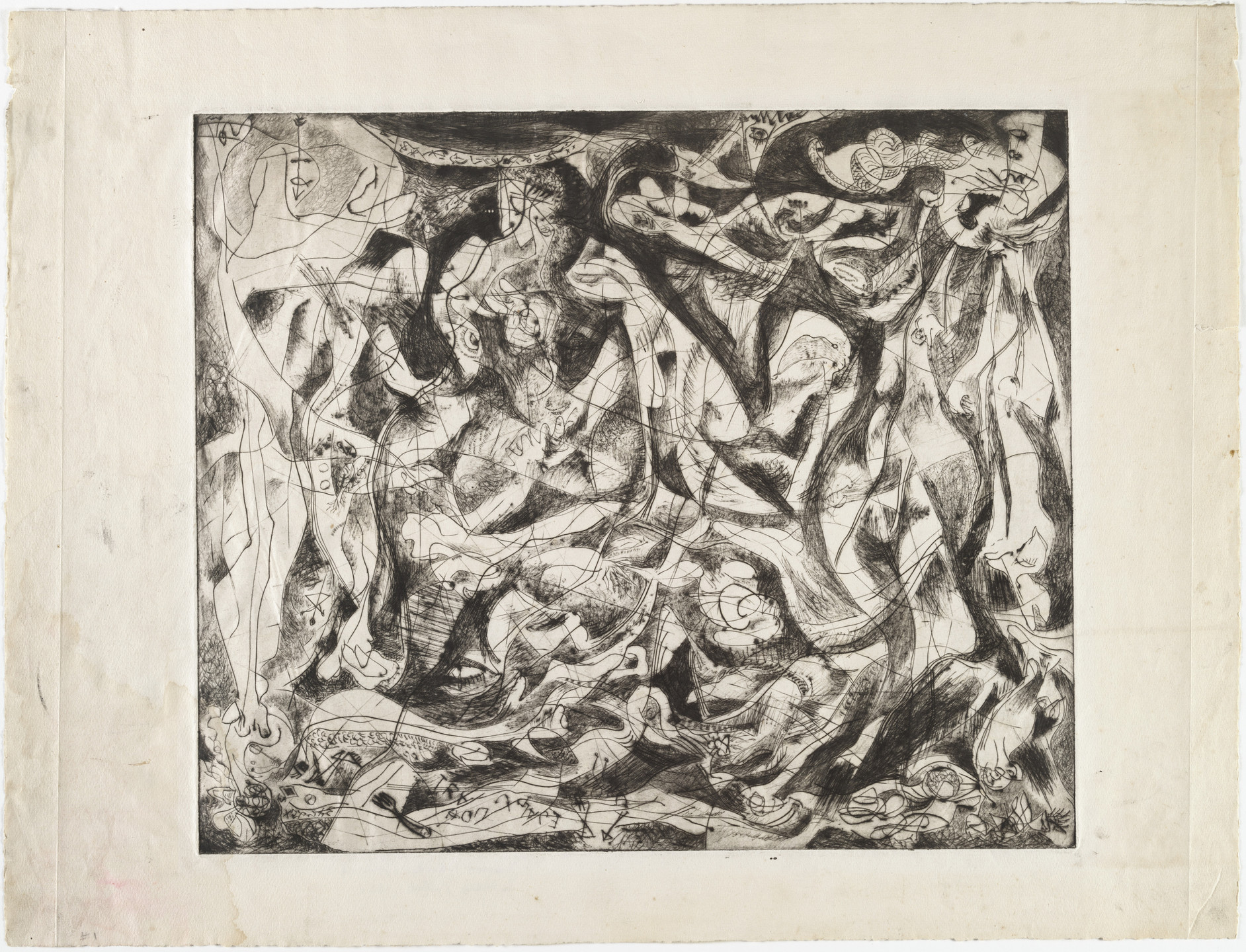 Jackson Pollock. Untitled (4), state II of III. 1944–1945