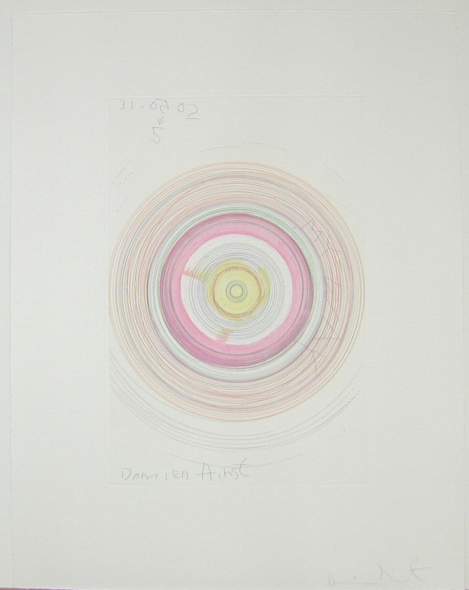 Damien Hirst. My way from In a Spin, the Action of the World on