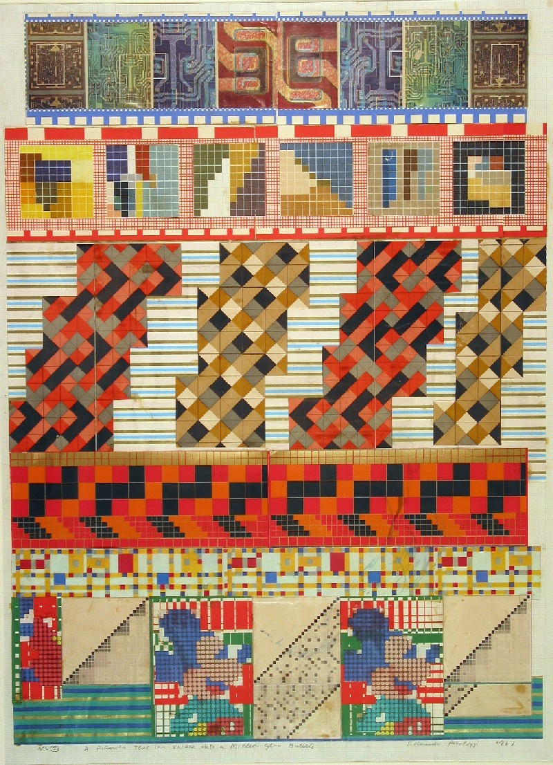 Eduardo Paolozzi. No 2 A Formula That Can Shatter Into a Million Glass Bullets, collage study for Universal Electronic Vacuum. 1967