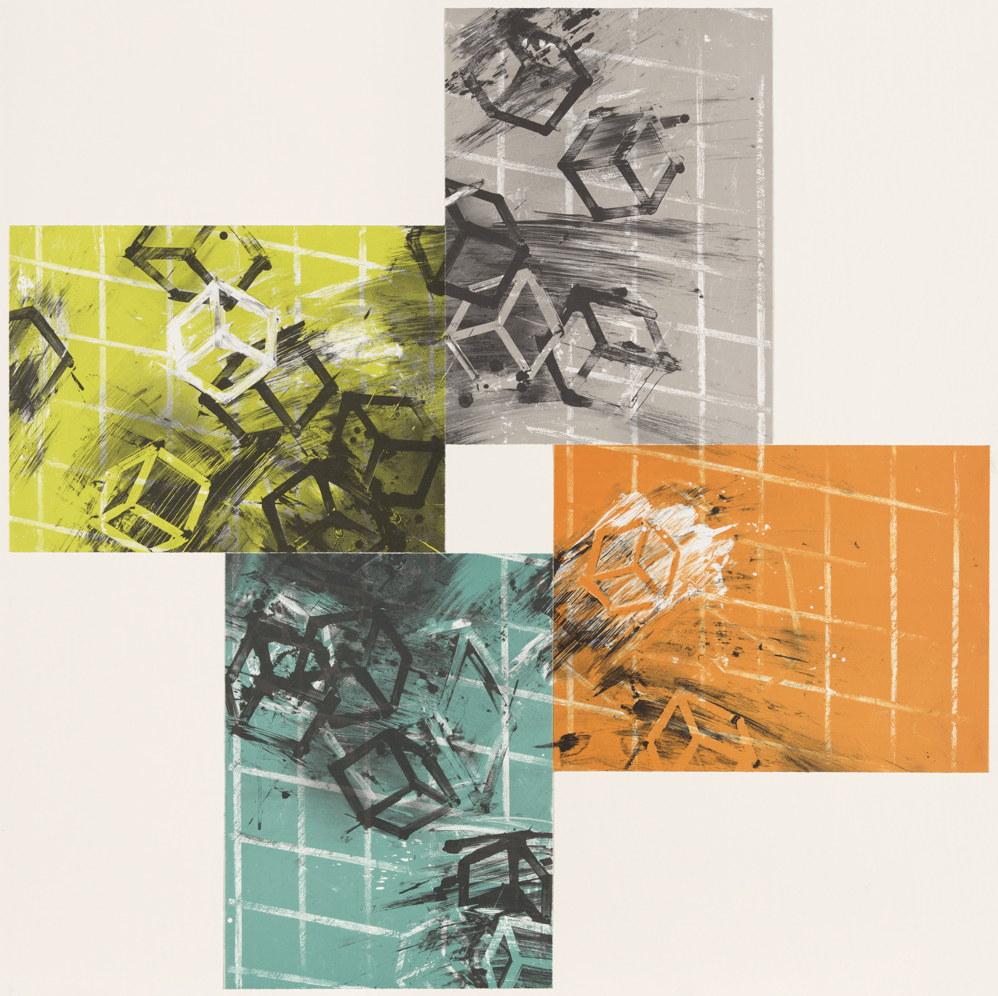 Mel Bochner. Fourth Quartet from the series Four Color Quartets