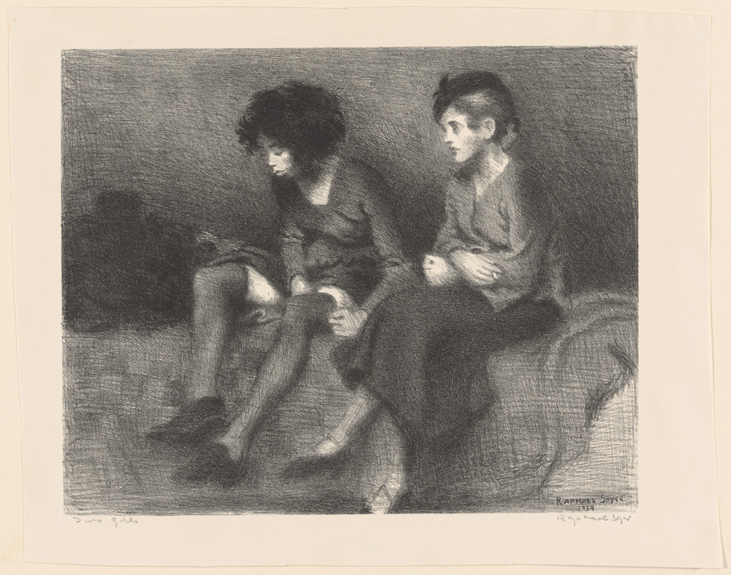 Two Girls, Raphael Soyer, 1934