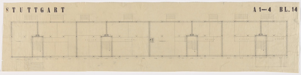 Weissenhof Apartment House, "The Dwelling" Exhibition, Stuttgart, Germany (Basement plan)