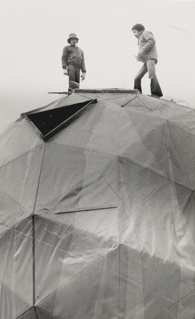 Photograph from the book CHARAS: The Improbable Dome Builders (1973)