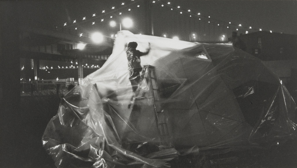 Photograph from the book CHARAS: The Improbable Dome Builders (1973)
