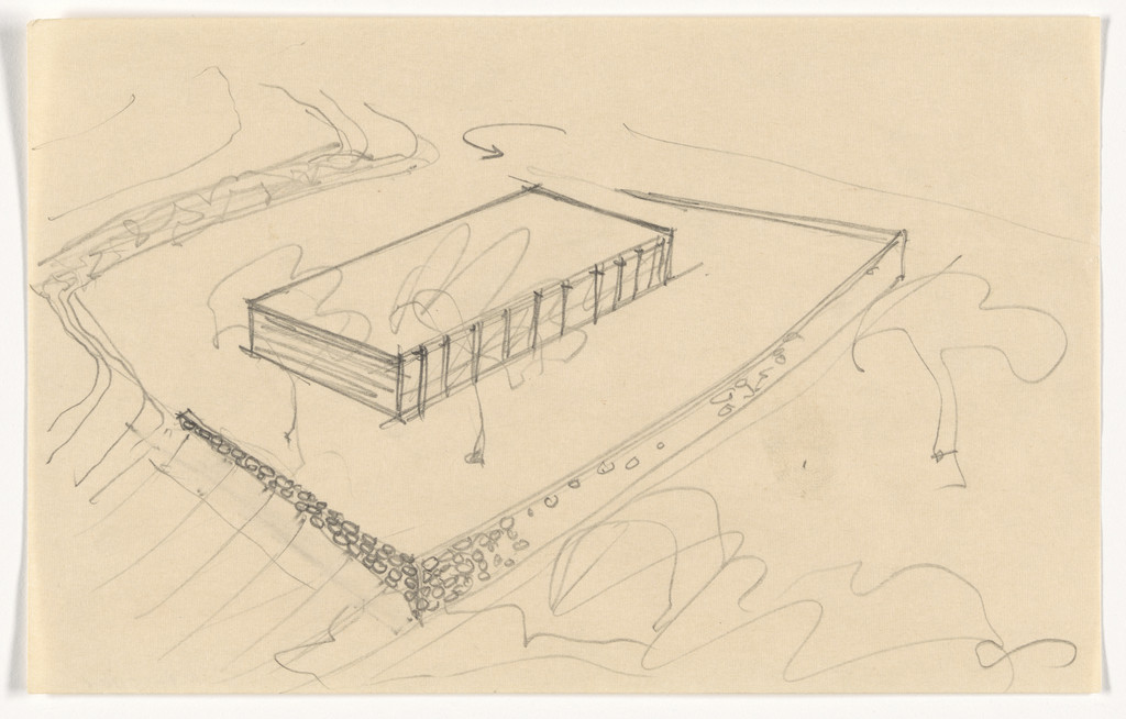 Morris Greenwald House, Weston, Connecticut, Aerial perspective