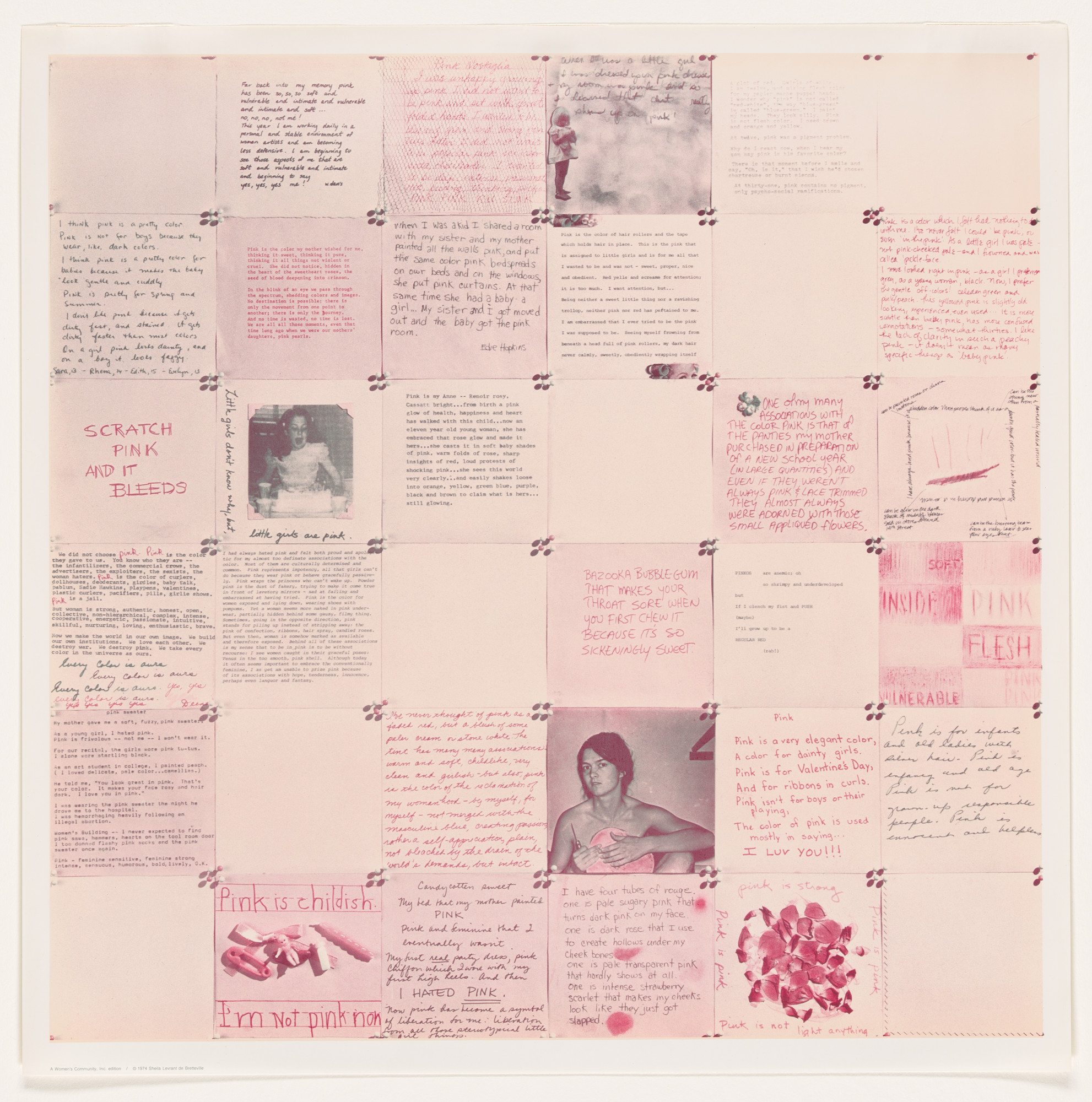 Sheila Levrant de Bretteville. Pink (Poster for The American