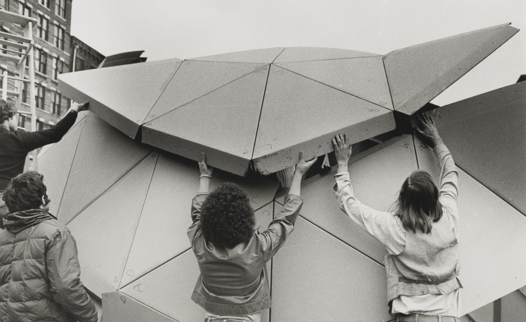 Photograph from the book CHARAS: The Improbable Dome Builders (1973)