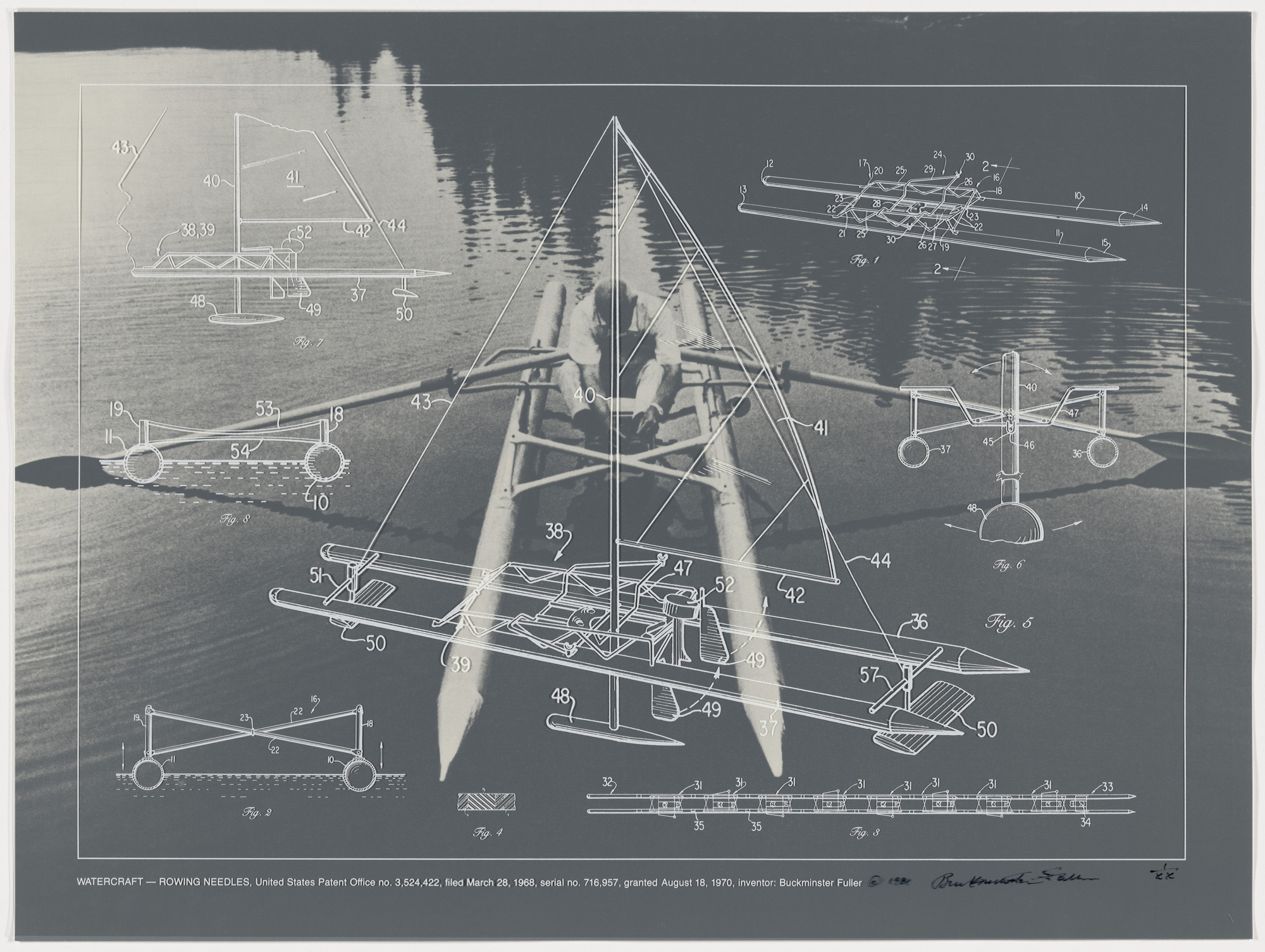 R. Buckminster Fuller. Watercraft—Rowing Needles from Inventions: Twelve Around One