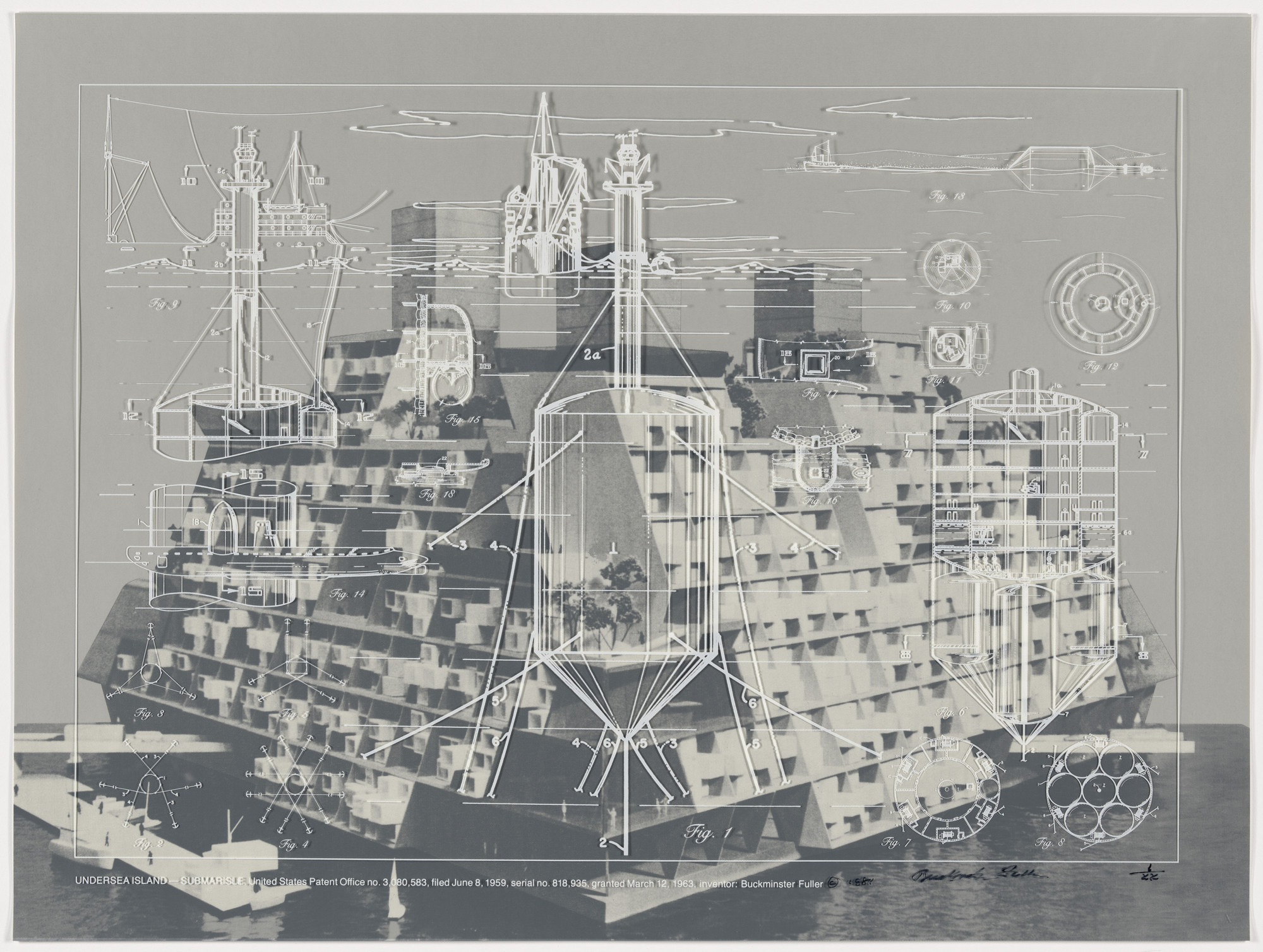 R. Buckminster Fuller. Undersea Island—Submarisle from Inventions: Twelve Around One