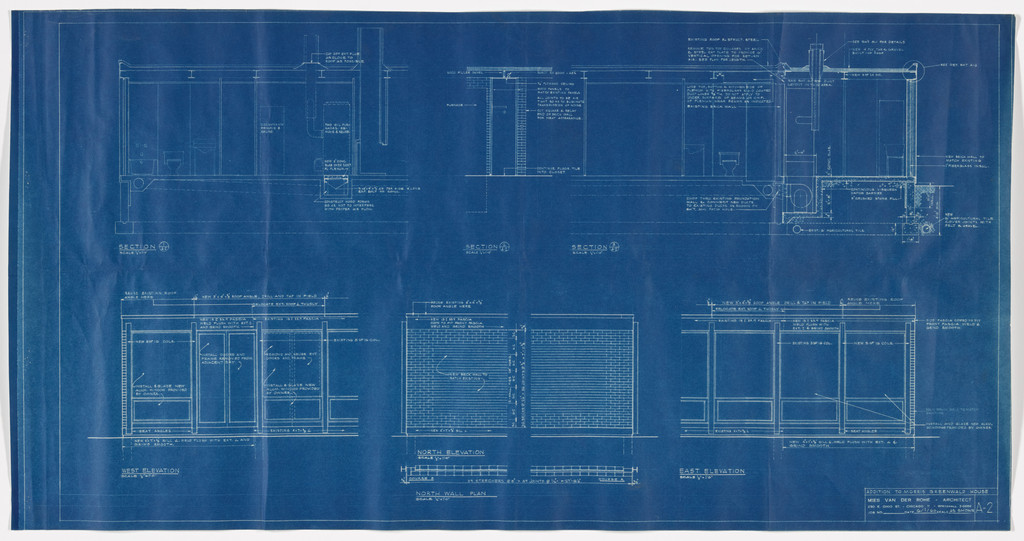 Morris Greenwald House, Weston, CT (Plans, elevations and sections)