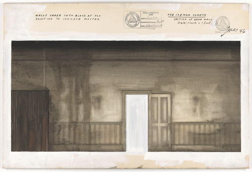 Section of Rear Wall. Set design for the play The Iceman Cometh
