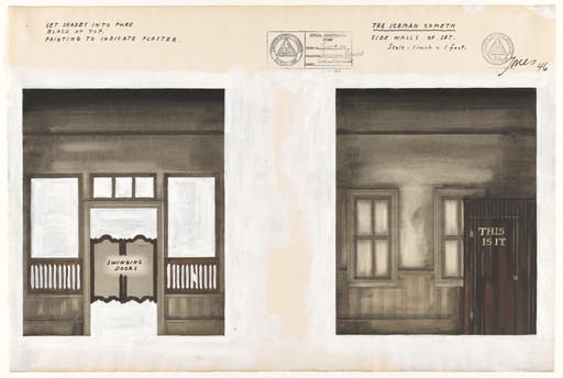Side Walls of Set. Set design for the play The Iceman Cometh