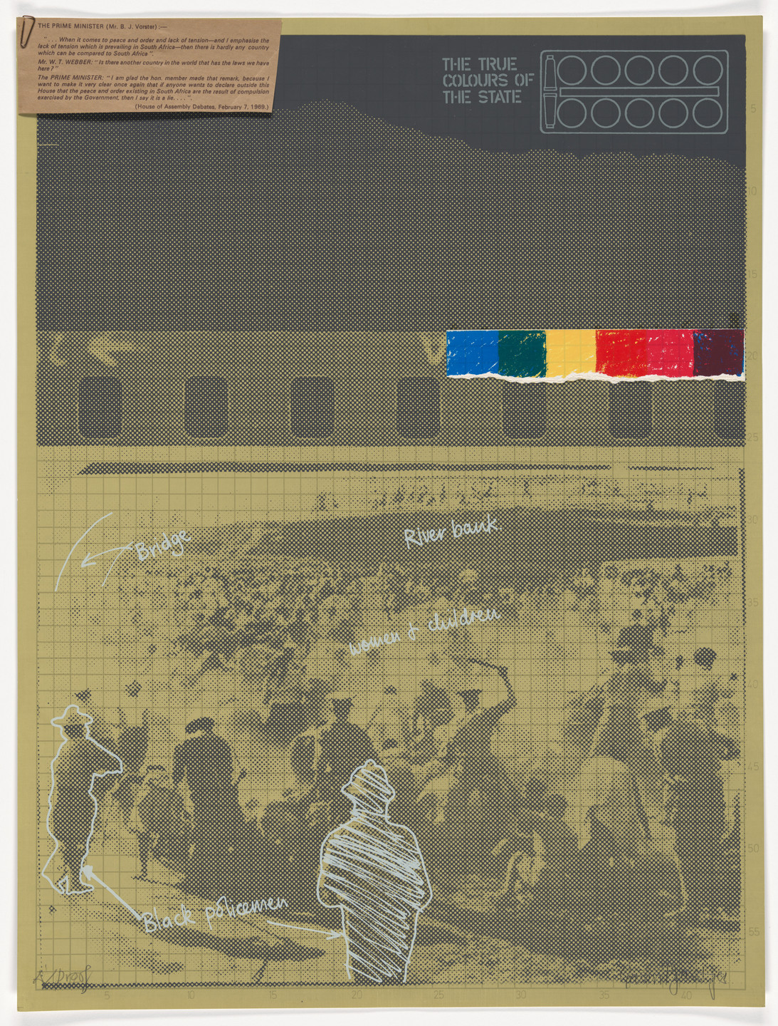 Gavin Jantjes. The True Colours of the State from A South African Colouring Book. 1974–75