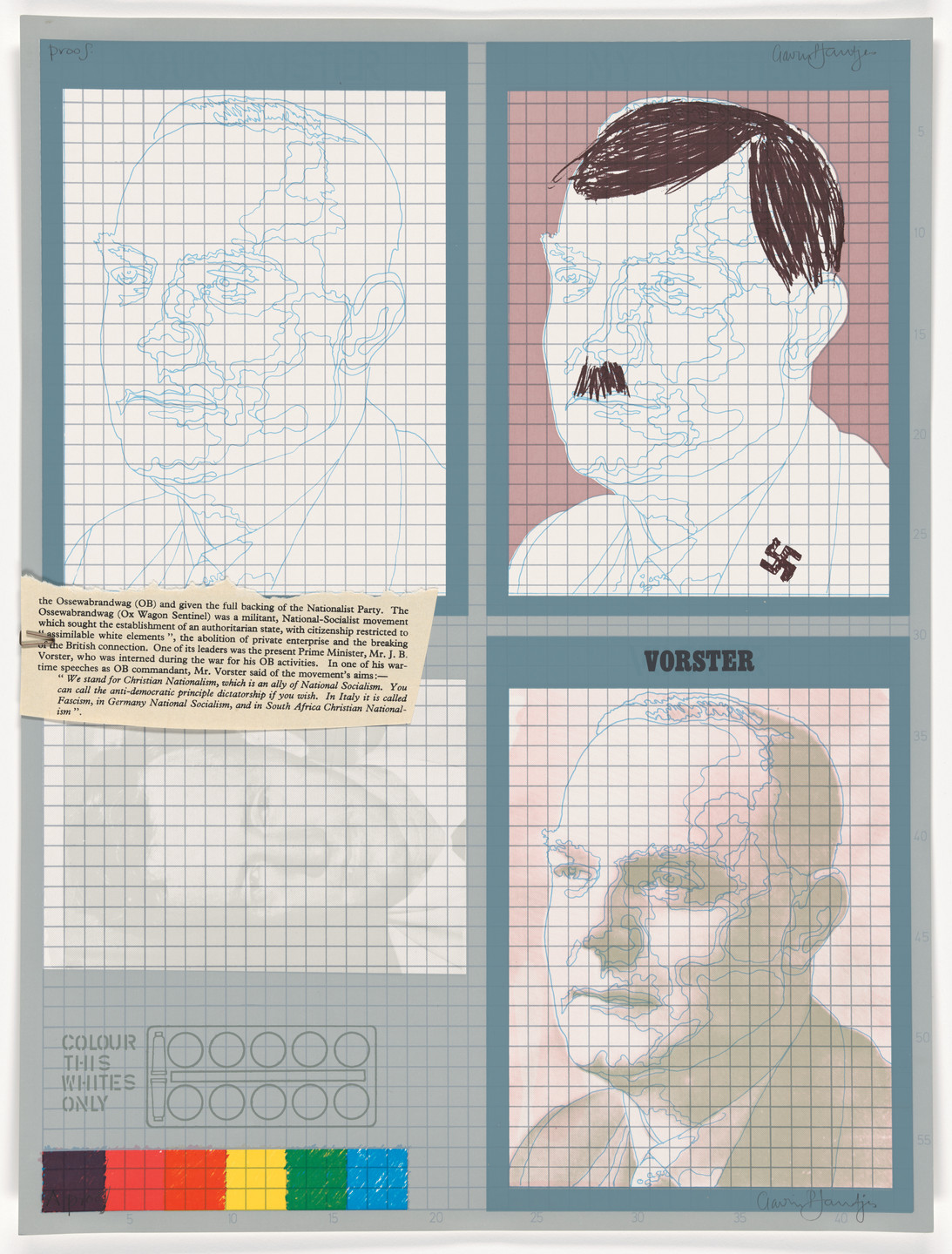 Gavin Jantjes. Colour this Whites Only from A South African Colouring Book. 1974–75
