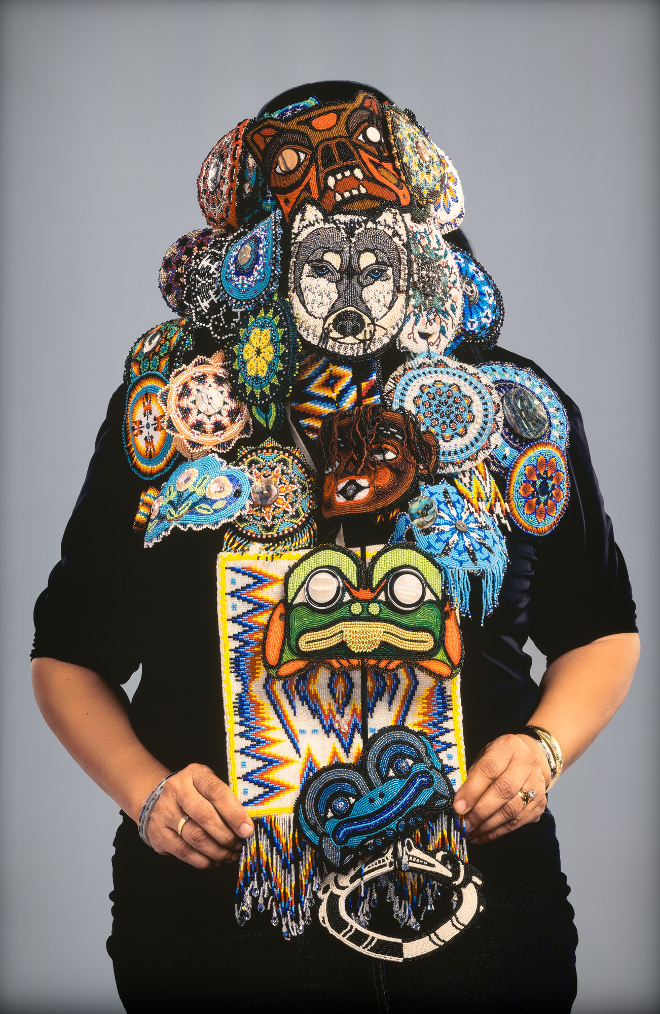 Dana Claxton. Headdress - Connie. 2019 | MoMA