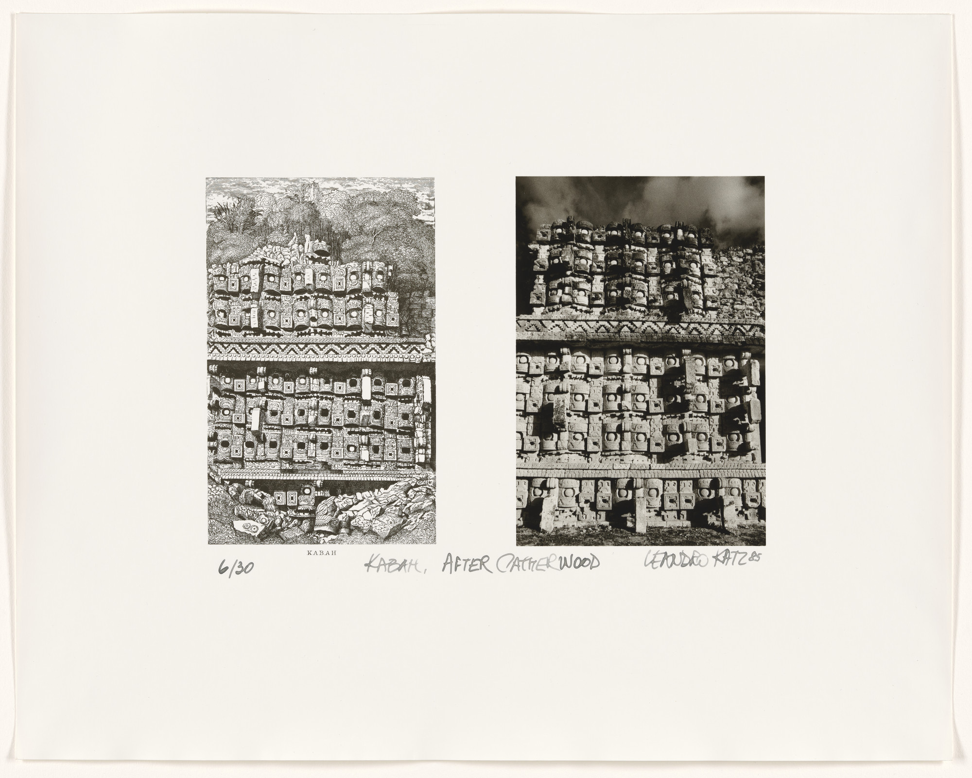 Leandro Katz. Kabah, after Catherwood [Temple of the Masks]